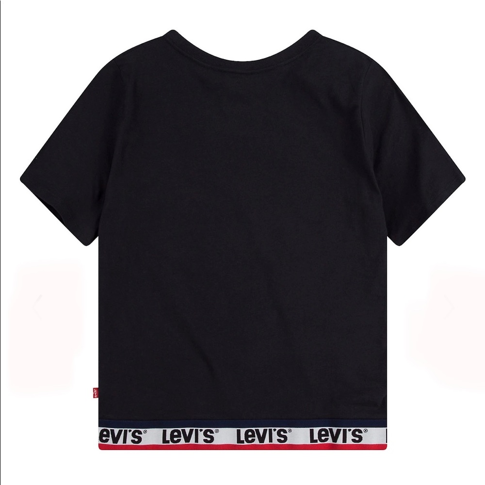 Girls Levi's® Striped Logo Trim Tee